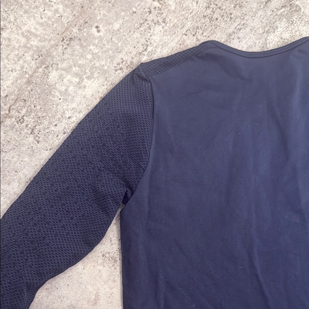 Fabletics Navy Long Sleeve Athletic Shirt - image 3